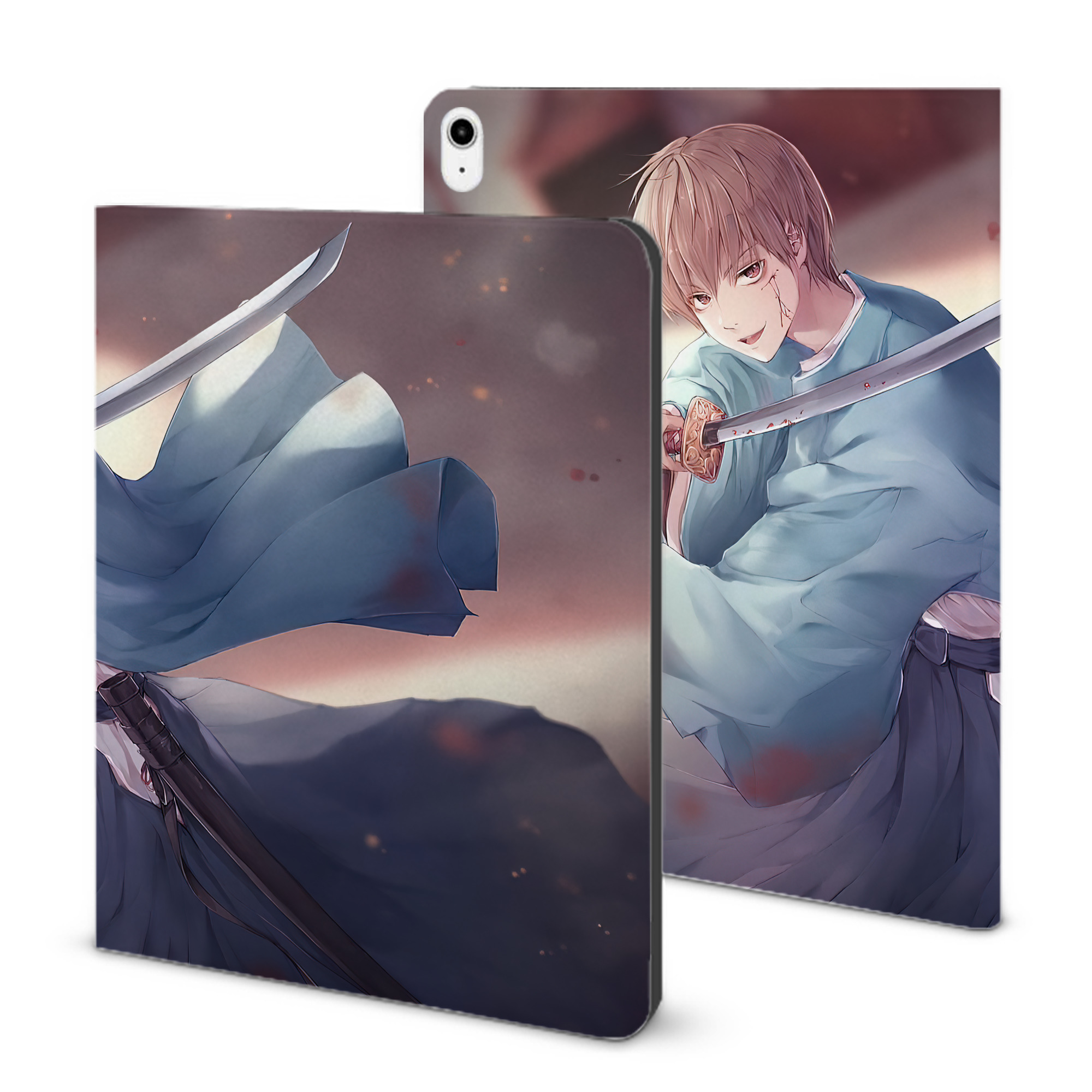 （画像用） ぎんたま 坂田銀時（さかたぎんとき） 神楽 志村新八（しむら しんぱち） GINTAMA Sakata Gintoki Kagura Shimura Shinpachi IPadケース ペンホルダー付き ブックスタイルデザイン
